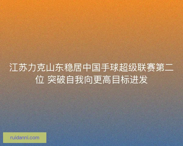 江苏力克山东稳居中国手球超级联赛第二位 突破自我向更高目标进发